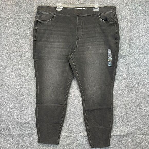 SONOMA Jeans Women’s 22W Comfortable Mid-Rise Jeggings Stretch Skylane Black NWT - Picture 1 of 16